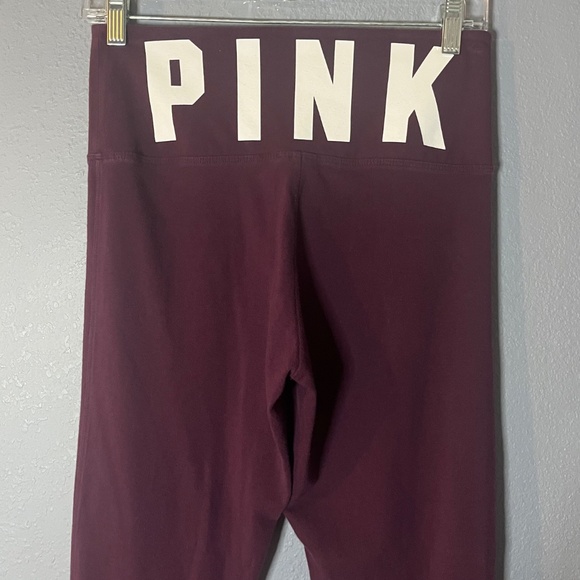 Victorias Secret PINK YOGA Leggings Womens Medium Strap Ankles Mesh Insert - Picture 7 of 10